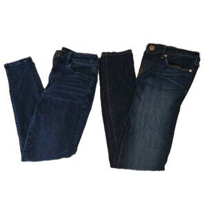 American Eagle Womens Size 2 Short Blue Skinny  Jeggings 26X28 Lot Of Two